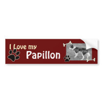 I love my Papillon Bumper Sticker bumper stickers