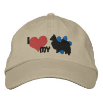 I Love my Papillon embroidered hats by MenagerieMayhem I Love my Papillon embroidered hats
