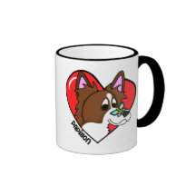 I Love my Papillon Mug (Cartoon)