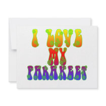 I Love My Parakeet invitations