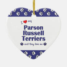 I Love My Parson Russell Terriers (Multiple Dogs) Ornaments