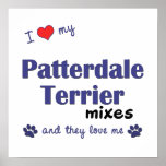 I Love My Patterdale Terrier Mixes (They) Poster