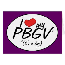I Love My PBGV (It's a Dog) Card