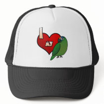 I Love my Peach Front Conure hats