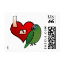 I Love my Peach Front Conure Postage Stamps