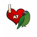 I Love my Peach Front Conure T-Shirt by MenagerieMayhem I Love my Peach Front Conure T-Shirt