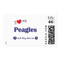 I Love My Peagles (Multiple Dogs) postage by dogadoodle I Love My Peagles (Multiple Dogs) postage