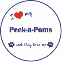 I Love My Peek-a-Poms (Multiple Dogs) Ornament photo sculptures by dogadoodle I Love My Peek-a-Poms (Multiple Dogs) Ornament photo sculptures