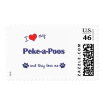 I Love My Peke-a-Poos (Multiple Dogs) postage by dogadoodle I Love My Peke-a-Poos (Multiple Dogs) postage