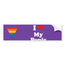 I LOVE MY PENIS BUMPER STICKER