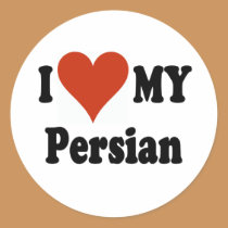I Love My Persian Cat Gifts and Apparel stickers