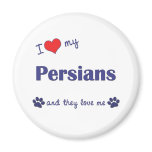 I Love My Persians (Multiple Cats) Refrigerator Magnet