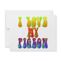 I Love My Pigeon invitations