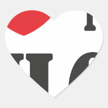 I love My Pilot Heart Sticker