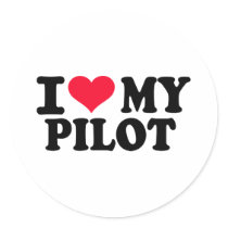 I love my Pilot Round Sticker