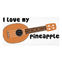I Love My Pineapple Ukulele photo cards