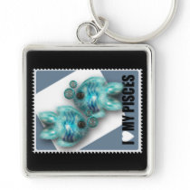 I Love My Pisces Key Chain