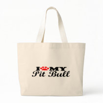 I Love My Pit Bull Canvas Bag