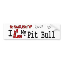 I Love My Pit Bull Bumper Sticker