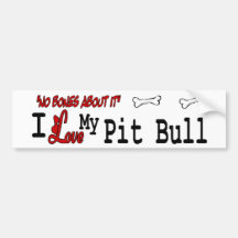 I Love My Pit Bull Bumper Sticker
