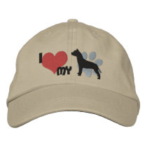 I Love my Pit Bull Embroidered Hats