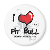 I Love My Pit Bull! magnets by ourpack I Love My Pit Bull! magnets