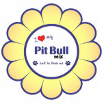 I Love My Pit Bull Mix (Male Dog) Photo Cutout