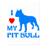 I Love My Pit Bull Post Card