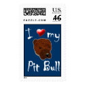 I Love My Pit Bull Postage Stamp by SLDogs I Love My Pit Bull Postage Stamp