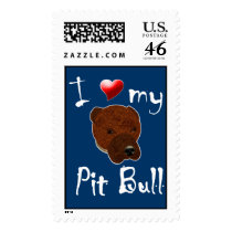 I Love My Pit Bull Postage Stamp by SLDogs I Love My Pit Bull Postage Stamp