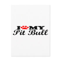 I Love My Pit Bull Postcards