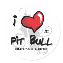 I Love My Pit Bull! stickers by ourpack I Love My Pit Bull! stickers