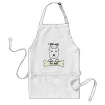 I Love My Pitbull aprons