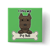 I Love My Pitbull Buttons