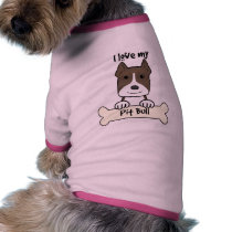 I Love My Pitbull pet clothing by dogcartoons I Love My Pitbull pet clothing