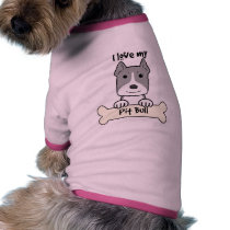 I Love My Pitbull pet clothing