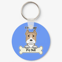 I Love My Pitbull keychains