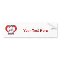 I Love My PitBull Logo Bumper Sticker