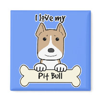 I Love My Pitbull magnets