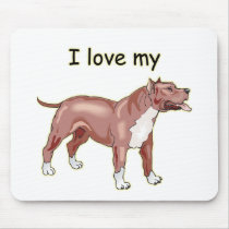 I Love My Pitbull mousepads by cutecanines I Love My Pitbull mousepads