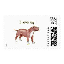 I Love My Pitbull postage