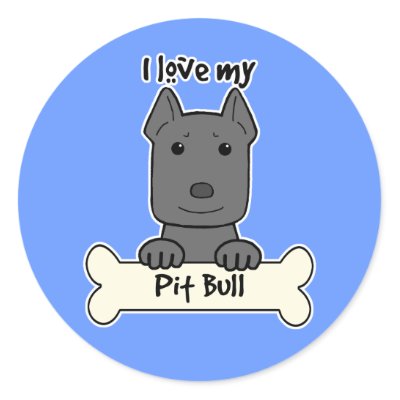 I Love My Pitbull Sticker