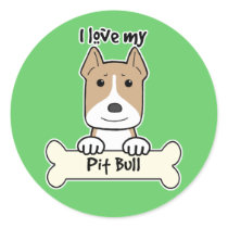 I Love My Pitbull Sticker