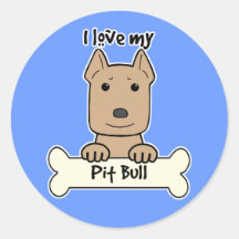 I Love My Pitbull Sticker