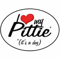 I Love My Pittie (It's a Dog) Photo Sculptures