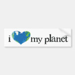 i love my planet bumper sticker