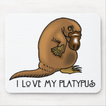 I Love my Platypus mousepads by aesthete I Love my Platypus mousepads