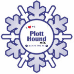 I Love My Plott Hound Mix (Female Dog) Photo Sculpture