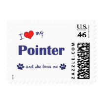 I Love My Pointer (Female Dog) Stamps