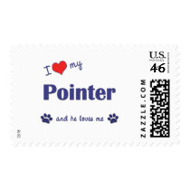 I Love My Pointer (Male Dog) Postage Stamp